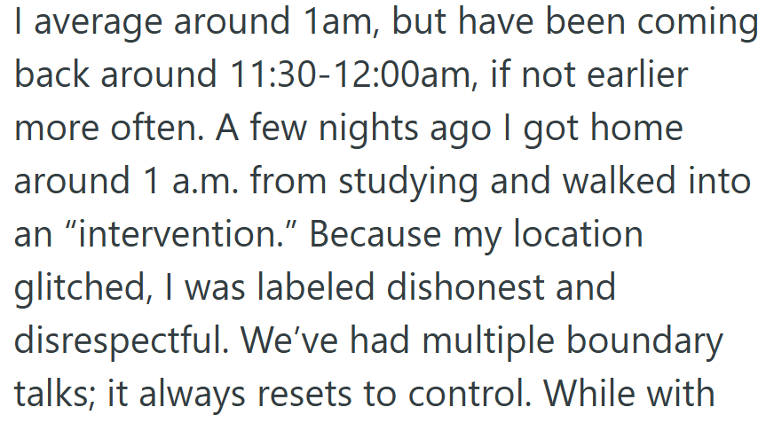 One late night turned into a full-blown 'intervention' over a glitch she couldn’t control.