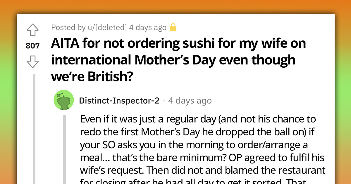 Selfish Husband Fails To Celebrate His Wife's First Mother's Day And Even Fails On The Day He's Supposed To Make Up For It