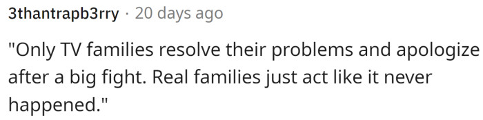 What do real families do with problems: