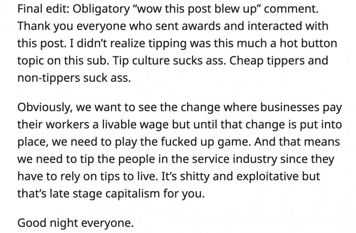 Is there no other way out of the late-stage capitalism level we're living in?