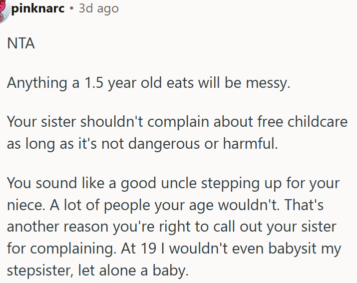 OP sounds like a good uncle.