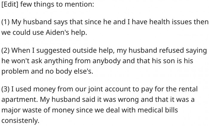 After reading OP's story, Reddit responds.