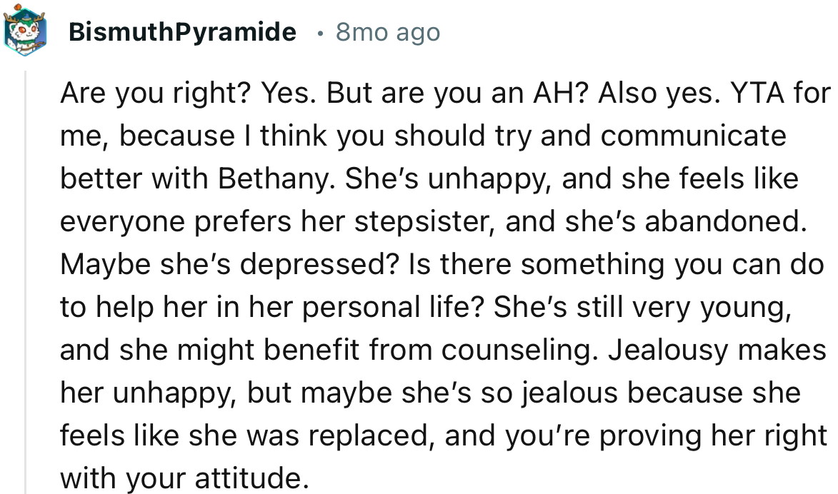 “She’s Unhappy, and She Feels Like Everyone Prefers Her Stepsister, and She’s Abandoned.”