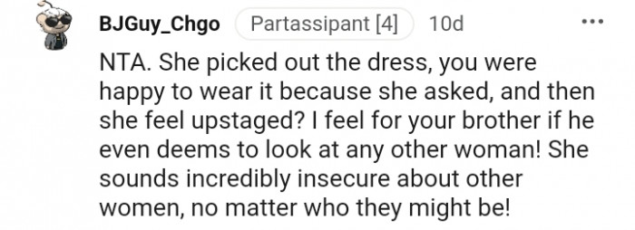 13. She sounds incredibly insecure