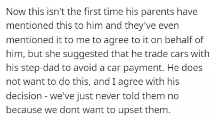 This wasn't the first time the mother mentioned this trade