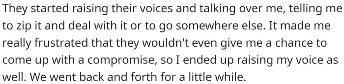 Their parents started yelling