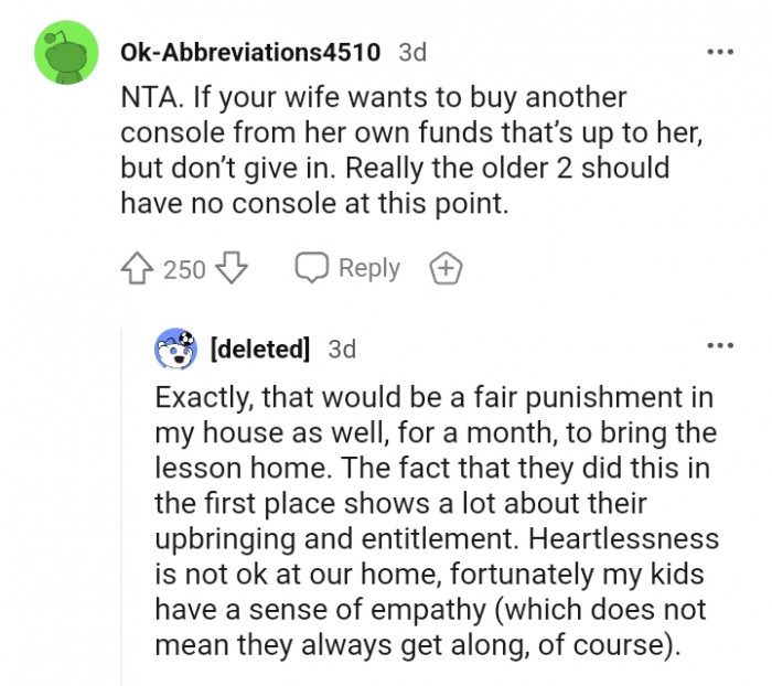 The older two have no console at this point.