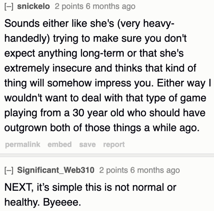 The OP needs to stop seeing this person and move on.