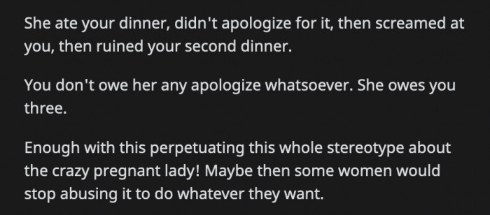 She didn't have to throw OP's instant noodles either. What was her excuse for that?