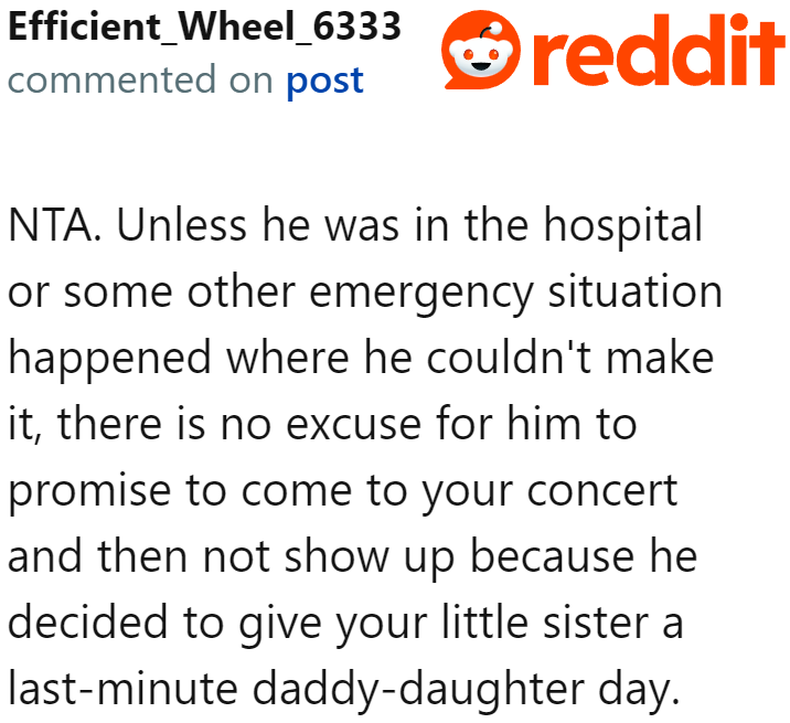 There is no excuse, especially since he promised he would come.