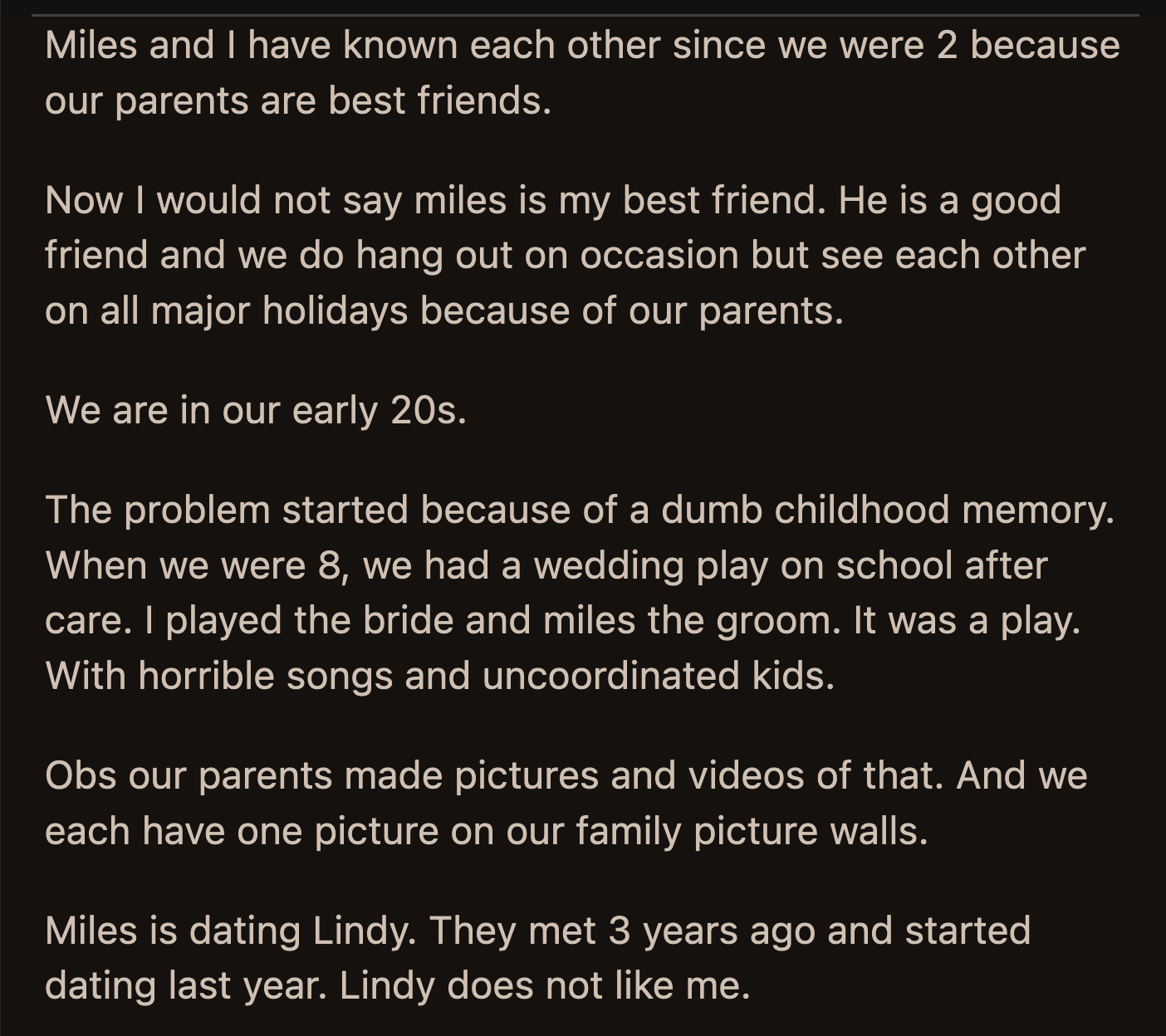 Miles' approach didn't work because Lindy messaged OP again when invitations to Miles' birthday were sent out.