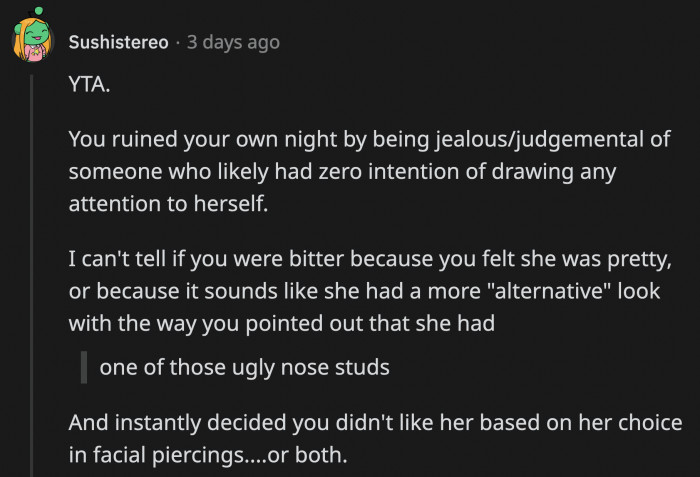 The Redditors didn't show mercy and immediately called out OP for her controlling and insecure justifications