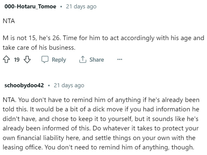 He is an adult, not a kid.