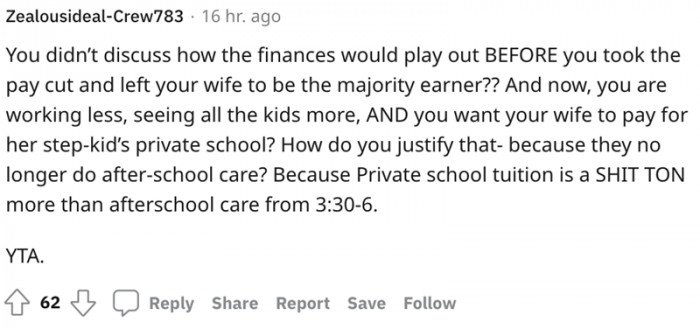 Majority takes the vote OP has been ruled as the A**hole!