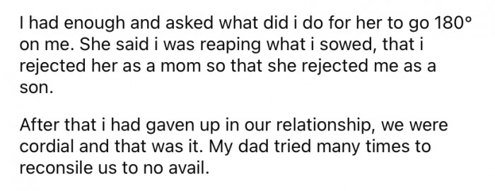 Eventually, OP confronted his stepmom about her behavior.