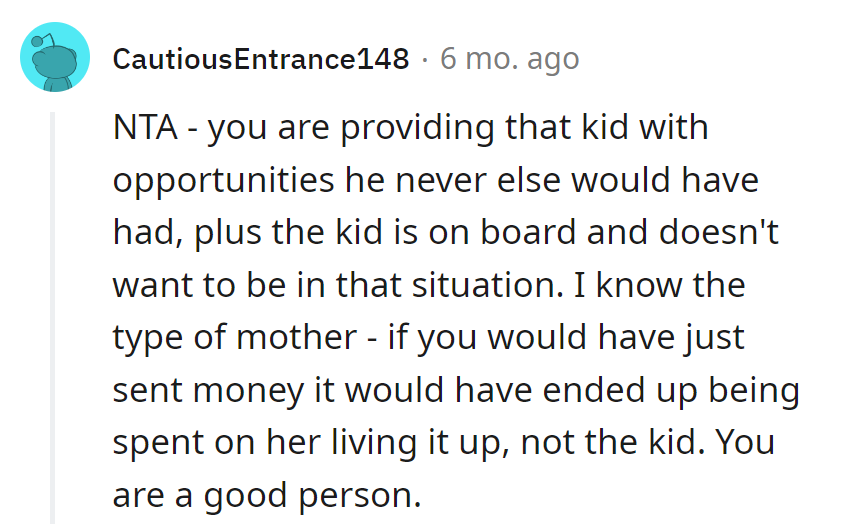 Turning the chaos into an escape route for the kid. Avoiding the 