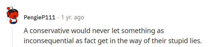 Well, when it comes to conservative fiction, facts are often just inconvenient spoilers in the fantasy novel of their making!