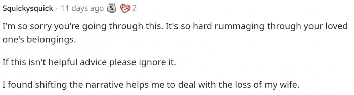 This is the first comment, and they had a lot to say about her situation.