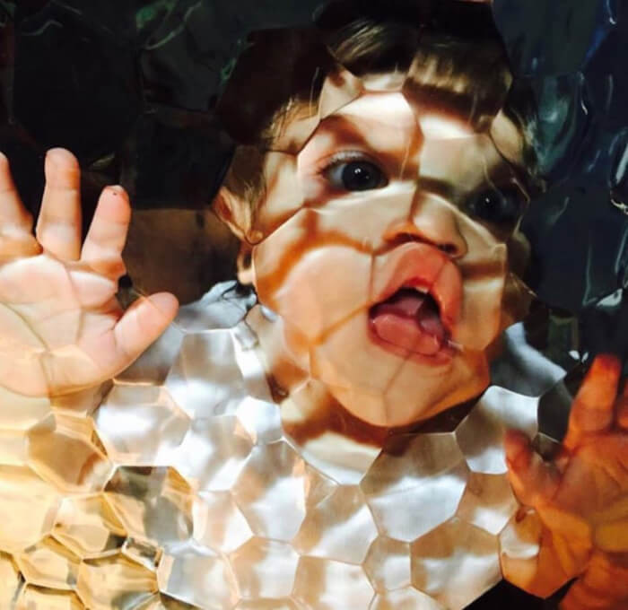 9. “We got these bathroom doors because we thought they were trendy. That was before we had a toddler.