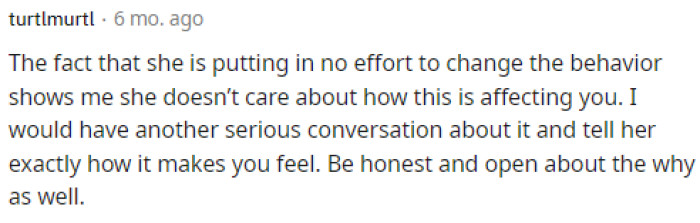 This is definitely one of the issues here, especially because she probably knows how he is; respectfully, she should stop communicating with the friend.