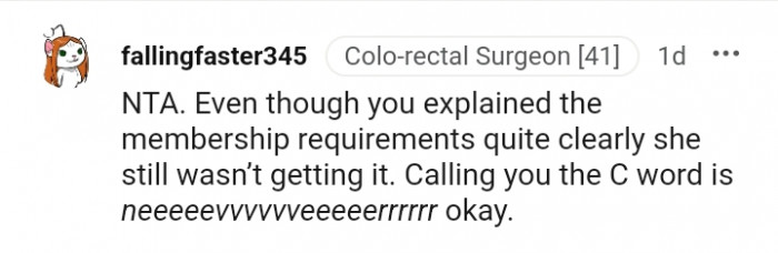 Calling you the c-word is just uncalled for