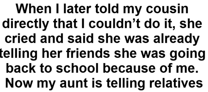 The expectation has already spread, making the refusal feel personal.