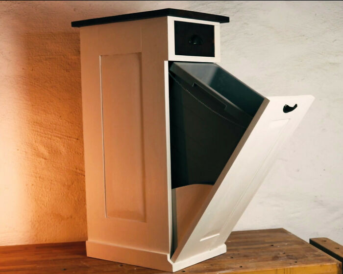 "Made This Tilt Out Trash Cabinet"