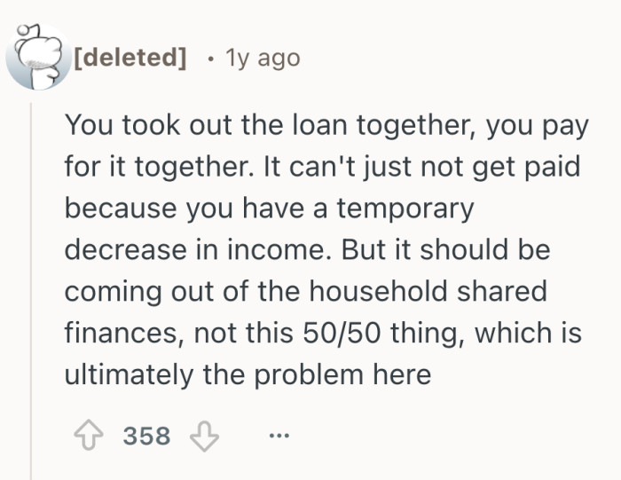 A reminder that shared loans act like shared laundry. If one partner drops it, the whole pile starts to smell.
