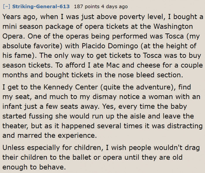 Why bring babies to these shows?