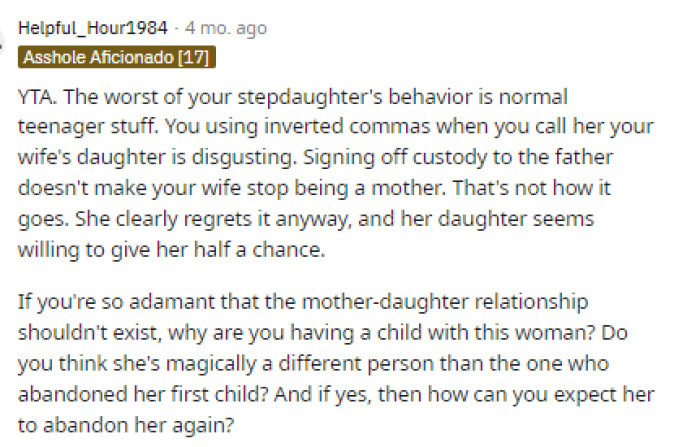 Maybe this just shows that OP isn't quite ready for the teenage years with a child yet because he's definitely taking it hard.