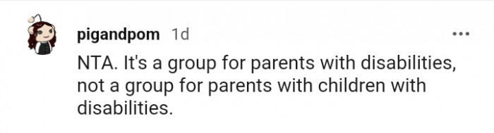 It is simply a group for parents with disabilities