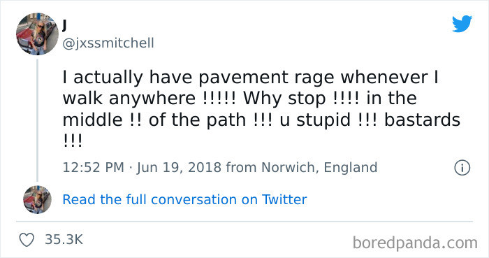 22. Having the pavement rage