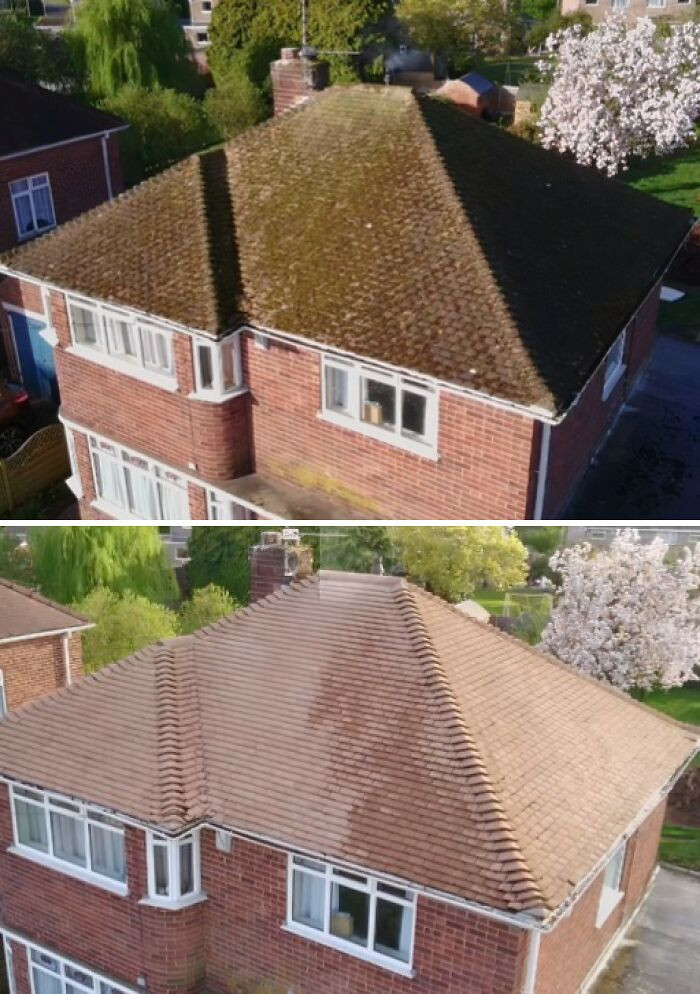 "Low Pressure Clean Of A Roof"