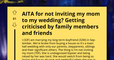 Bride’s Decision To Exclude Estranged Mother From Wedding Earns Her Severe Backlash From Family And Friends