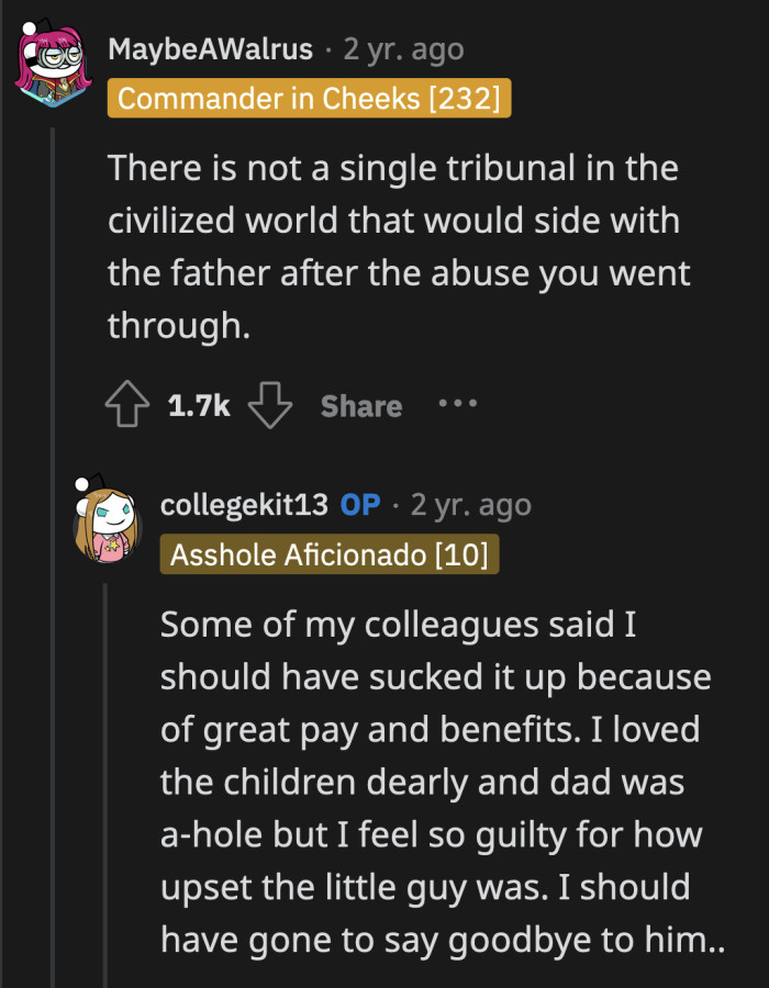 They would have made her life difficult if OP had agreed to the terms her former employer set. Those two weeks would have been hell.