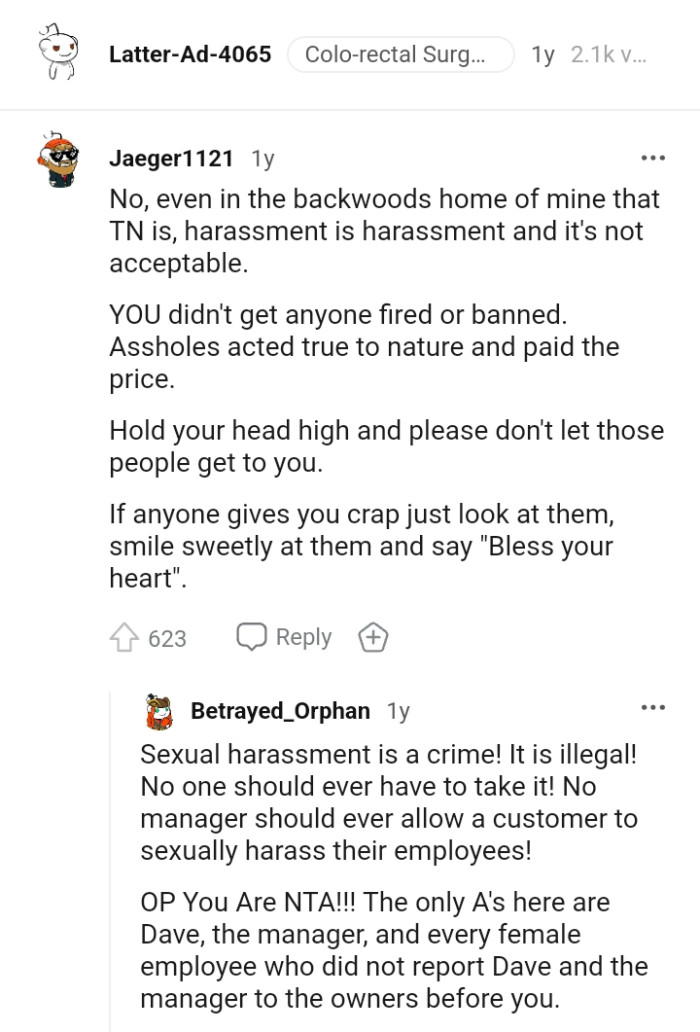 Harassment is embarrassing, and it is not acceptable