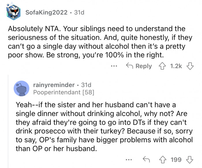 One day without alcohol isn't a big deal.