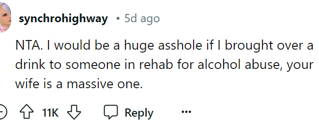 The wife was so in the wrong