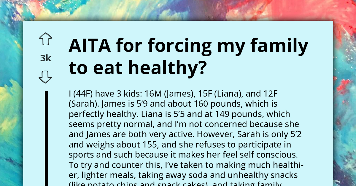 Mom Gets Backlash For Forcing Everyone On Strict Diet For Youngest Child's Obesity