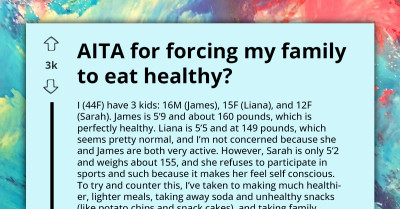 Mom Gets Backlash For Forcing Everyone On Strict Diet For Youngest Child's Obesity