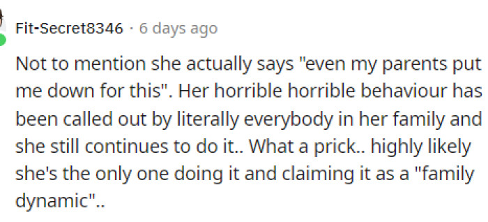 It's clear that everyone feels this way about OP and she probably do some self reflection.