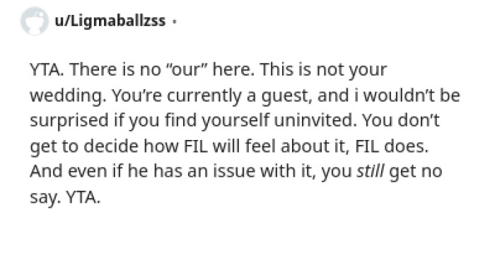 The OP Has No Say in It