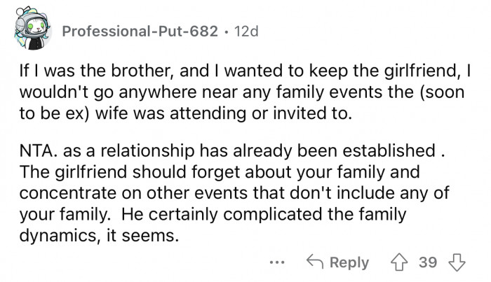 The GF should forget that whole potential aspect of her life.