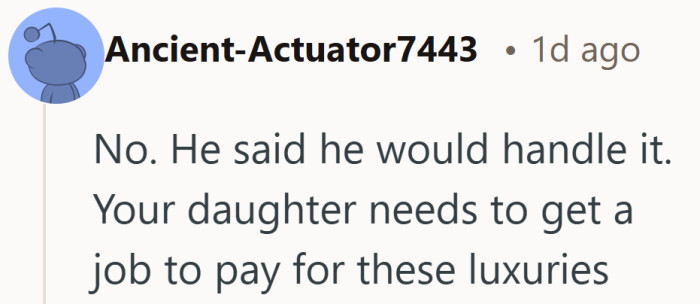 Some felt the responsibility stayed with the parent who agreed to cover it.