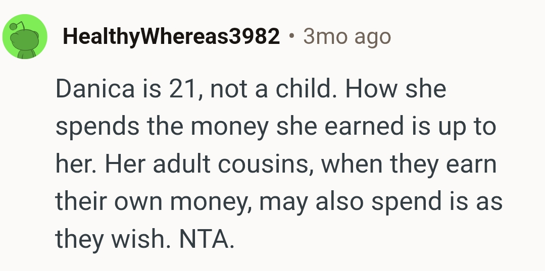 They should earn their own money