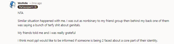 NTA. I’m glad you told her; she deserved to know that this is the way he behaved behind her back, and thankfully she left him before wasting any more time on him.