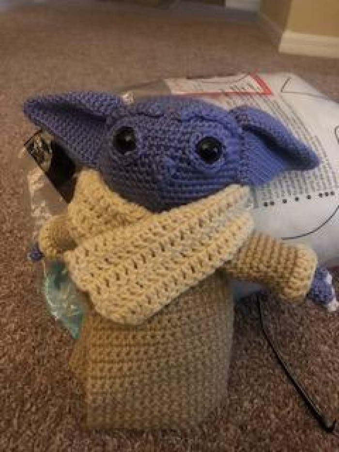 This is the Baby Yoda that OP made