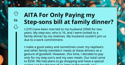 Family Stunned When Woman Refuses To Foot Their Dinner Bill For The First Time