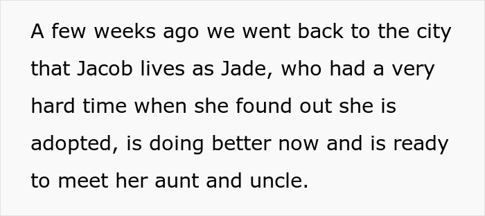 They returned to the same city as Jacob when Jade was finally ready to meet them.
