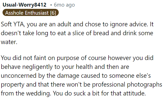 OP should take responsibility for that.